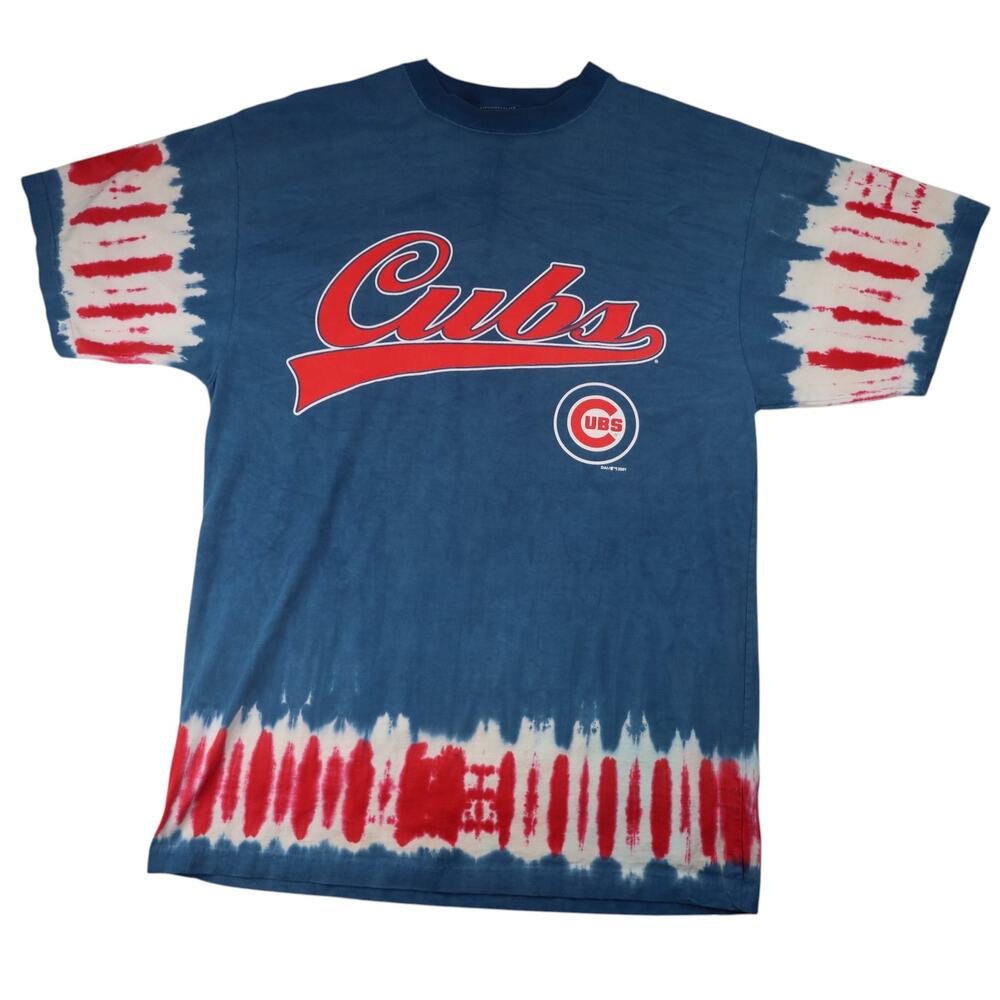Vintage Y2k Dynasty Chicago Cubs Tie Dye Graphic T Shirt